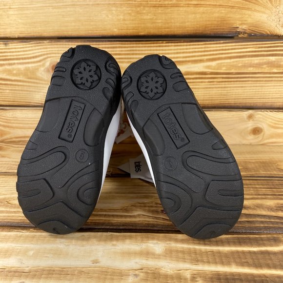 NEW totes Toddler Girls Sophie Winter Duck Boots White Black - Picture 6 of 10